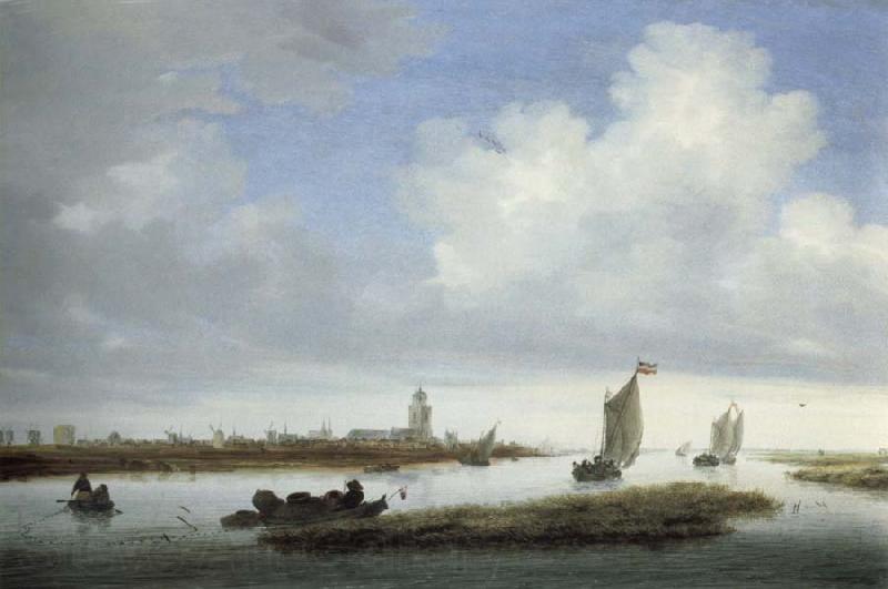 RUYSDAEL, Salomon van view of deventer seen from the north west